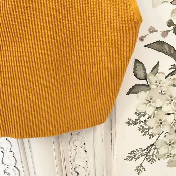 Aritzia Babaton Womens Sculpt Knit Square Neck Cropped Tank Top Ribbed Orange, S - Picture 7 of 13